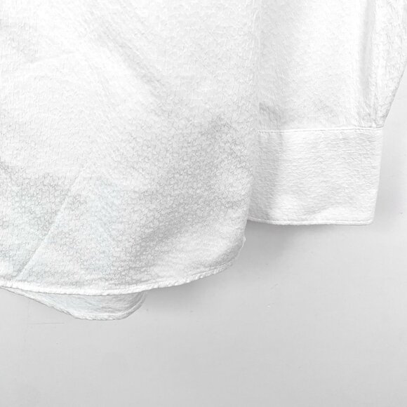Louis Vuitton White Textured Long Sleeve Button-Up Shirt XS Made In France - Picture 4 of 7